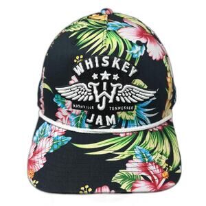 Whiskey Jam Nashville Tennessee Snapback 5 Panel Cap Multicolor OS Tropical Rope